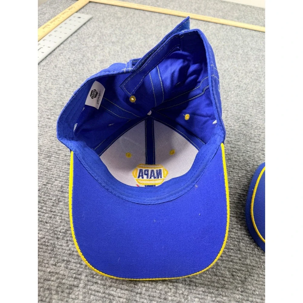 NAPA Racing Michael Waltrip 55 Ron Capps Mens Adjustable Blue Yellow Hats Caps